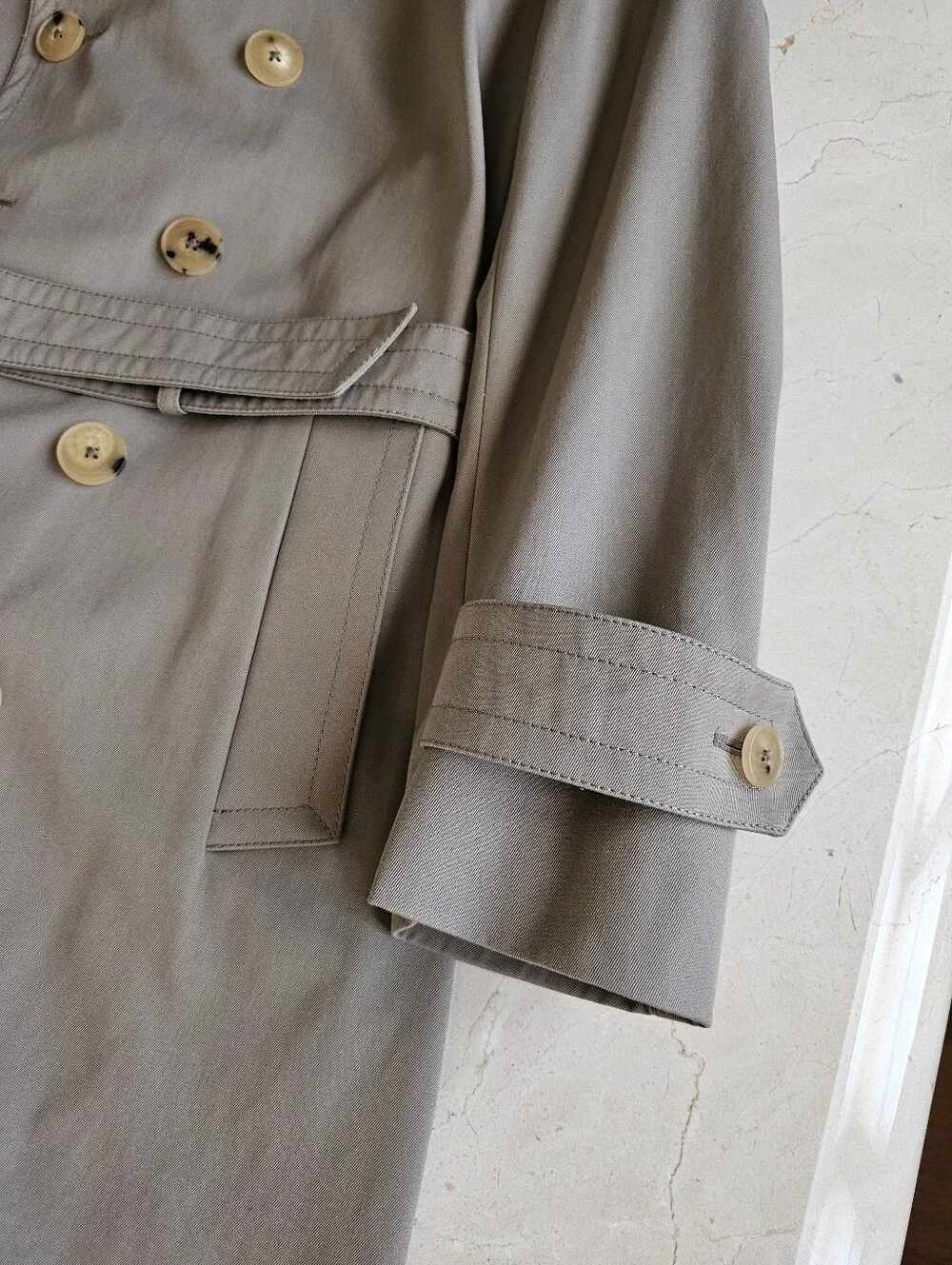 Auth GUCCI Men’s Double-Breasted Cotton Gabardine Belted Trench Coat 42R NWOT